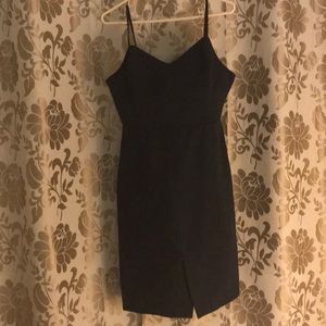 Blue Faux Suede Dress